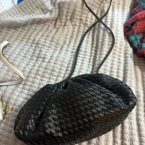 Elegant Black Woven Women's Bag